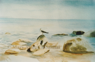Northern Shoreline, Watercolor, Unframed *Available*